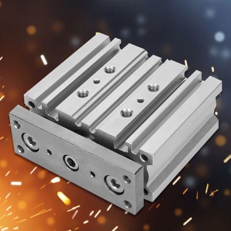 MGPM20X30 Doppeltwirkender Pneumatikzylinder aus Aluminiumlegierung, 20 mm Bohrung, 3 Kolbenstangen