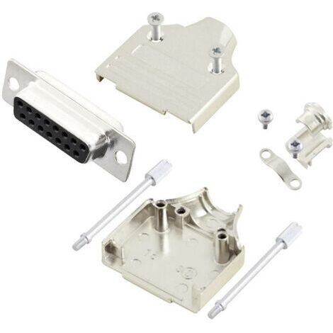 MH Connectors MHDM15-DB15S-K Kit embase SUB-D femelle 180 ° Nombre de pôles: 15 fût à souder 1 pc(s)