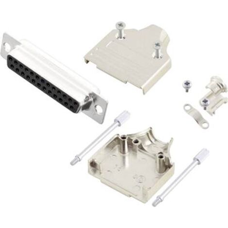MH Connectors MHDM25-DM25S-K KIT connettori femmina SUB-D 180 ° Numero Poli (num): 25 Punte a saldare 1 pz.