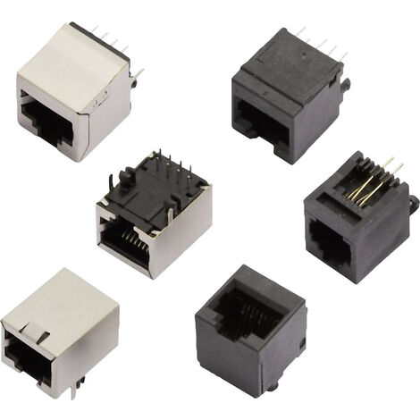 MH Connectors MHRJJ66NFRAS RJ12-Einbaubuchse 2101-0100-02 Buchse, Einbau horizontal  Pole: 6P6C  Sil