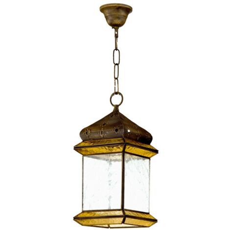 Mi Lampara - Colgante Doble 1l. Marron/beis Cilind (50/40/reg)