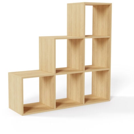 MIADOMODO® Estantería de Cubos - 6 Compartimentos, 97,5x29x97,5cm, Diseño Moderno y Resistente, Sonoma Oak - Estanterías de Almacenaje, Librero, Organizador de Zapatos, Separador de Ambientes