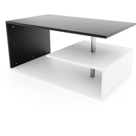 MIADOMODO® Mesa de Centro - Rectangular, 90x50x41 cm, Varios Niveles, Tablero de Madera, Duradera, Elegante, Minimalista - Mesita de Café, Mesa Auxiliar para Salón, Esquina, Sala de Estar