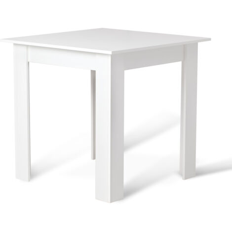 MIADOMODO® Mesa de Comedor - Cuadrada, 80 x 80 cm, de MDF, con Melamina, Blanca, para 4 Personas, Robusta, Pequeña, Ligera, Minimalista, Moderna - Mesa para Cocina, Salón, Casa, Cafetería