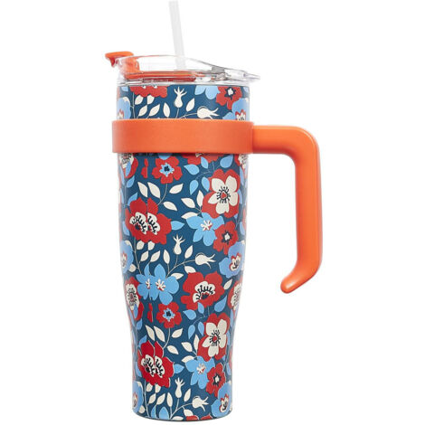 Miami Floral Thermobecher Rot