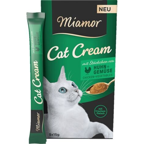 MIAMOR Cream Pasta snack per gatti con pollo e verdure 5x15g