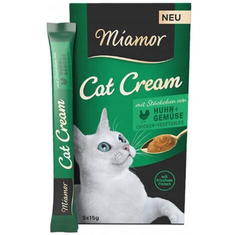 Miamor  Katzencreme  Gesunde Leckerlis – Huhn & Gemüse 5 x 15 g  75 g