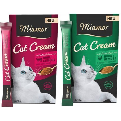 Miamor  Katzencreme  Gesunde Leckerlis – Miamor Katzencreme-Mix mit Gemüse 2 x 75 g