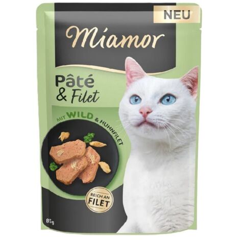 Miamor  Paté e Filetto  Sacchetto per gatti 85g - Pollo selvatico 85g