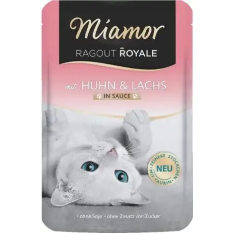 MIAMOR Ragout Royale con pollo e salmone in salsa - bustina da 100 g