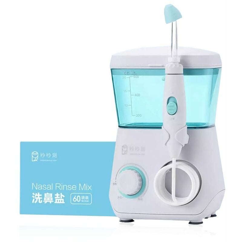 

Miaomiao - Juego de lavado nasal electrico portatil con rotacion de 360 para limpiar la nariz, irrigador, botella de lavado de nariz, limpiador de