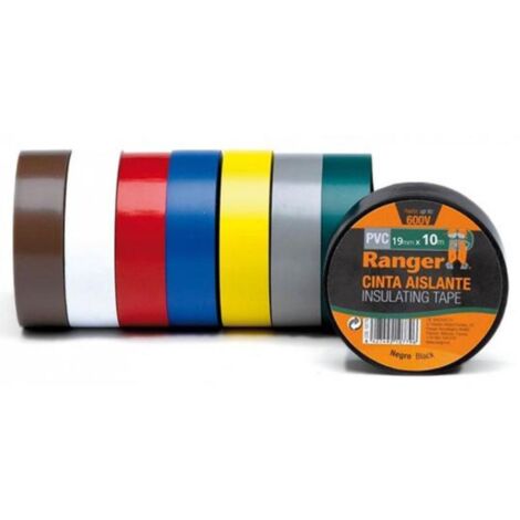 MIARCO cinta aislante 10x19 marron  pack 10 , Cinta aislante PVC, para todo tipo de aislamientos y unionesColor MarrónPack de 10 rollosMedidas del Rollo 19x10x0.13mm