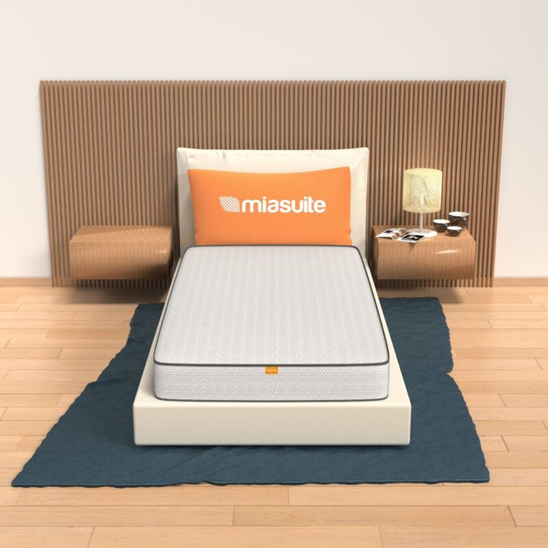 Miasuite - Matelas 80x200 à Mousse à mémoire de forme, hauteur 15 cm Simple