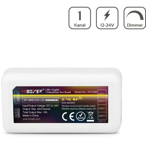 MiBoxer LED Controller/Dimmer 1 Kanal 12/24V LED Strip Panel Steuerung FUT036