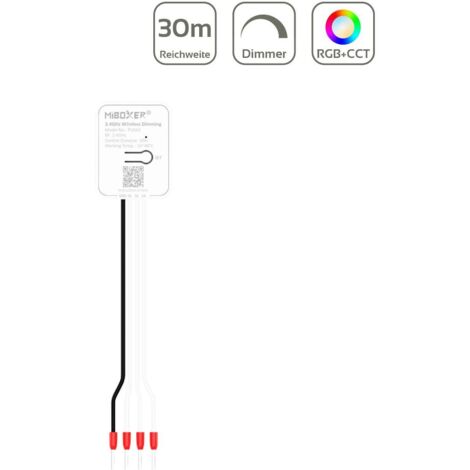 MiBoxer RGB+CCT batteriebetriebener Funkdimmer für 2.4GHz LED Lampen und Controller PUSH2