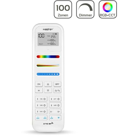 MiBoxer RGB+CCT Fernbedienung 100 Zonen mit Display Schalten Farbsteuerung FUT100