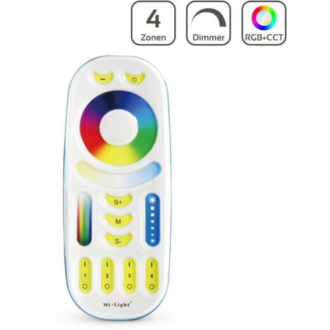 MiBoxer RGB+CCT Fernbedienung 4 Zonen Dimmen Schalten Farbsteuerung FUT092 - Farbe: weiß
