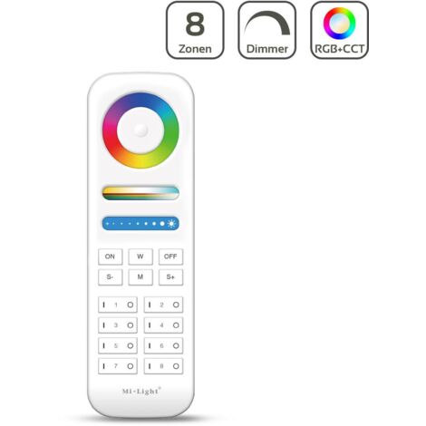 MiBoxer RGB+CCT Fernbedienung 8 Zonen Dimmen Schalten Farbsteuerung FUT089 - Farbe: weiß