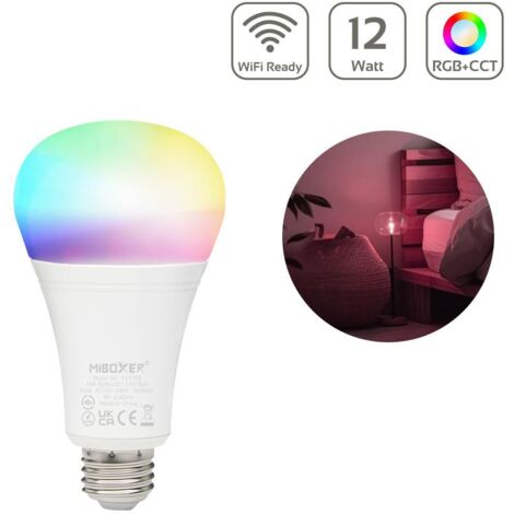 MiBoxer RGB+CCT Lampe 12W E27   2.4GHz WiFi ready   FUT105
