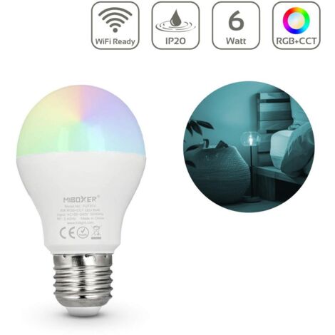 MiBoxer RGB+CCT Lampe  6W E27   WiFi ready   FUT014