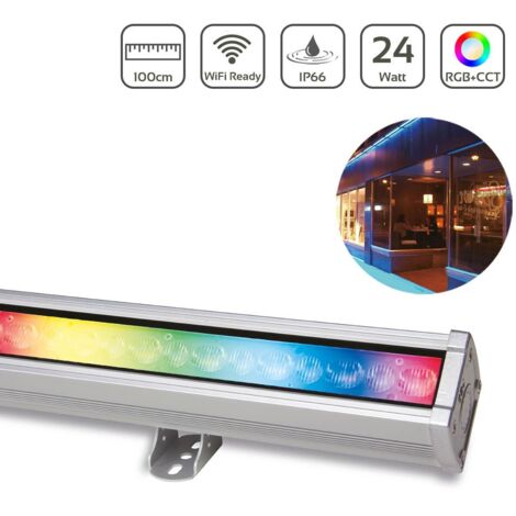 MiBoxer RGB+CCT LED Wallwasher WiFi Fassadenstrahler 230V IP66 - Ausführung: 24W 100cm RL1-24