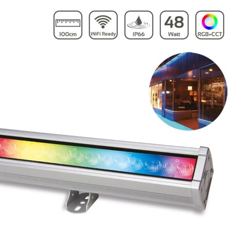 MiBoxer RGB+CCT LED Wallwasher WiFi Fassadenstrahler 230V IP66 - Ausführung: 48W 100cm RL2-48