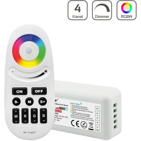 MiBoxer Set Controller und Fernbedienung RGBW   WiFi ready   Dimmen Schalten Farbsteuerung FUT028