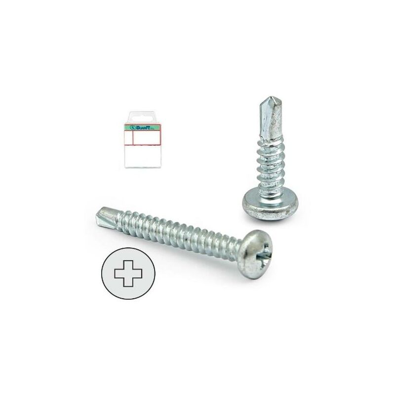 

MIBRICOPLUS Blister tornillo broca cabeza alomada din 7504-n cincado larg.r/chapa 19mm ø rosca chapa 4.2mm