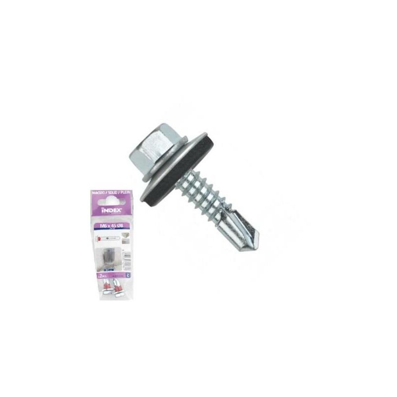 

MIBRICOPLUS Blister tornillo broca cabeza hexagonal din 7504-k con arandela p-16 cincado largo 19mm ø rosca chapa 4.8mm