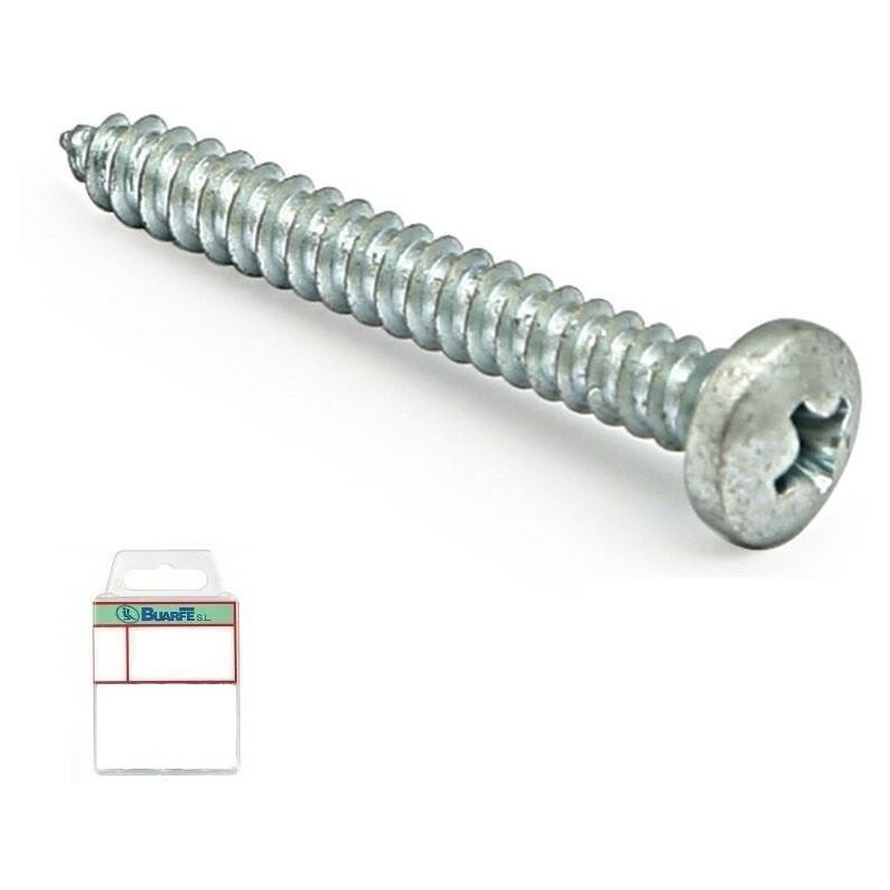 

MIBRICOPLUS Blister tornillo rosca chapa cabeza alomada din 7981 cincado larg.r/chapa 6.5mm ø rosca chapa 2.9mm