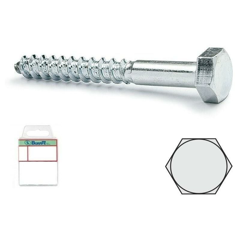 

MIBRICOPLUS Blister tornillo rosca madera cabeza hexagonal din 571 cincado largo 30mm diámetro 6mm