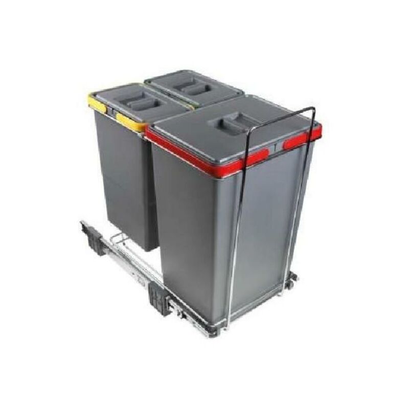 

MIBRICOPLUS Cubo basura mayor contenedores 1x24l y 2x8l