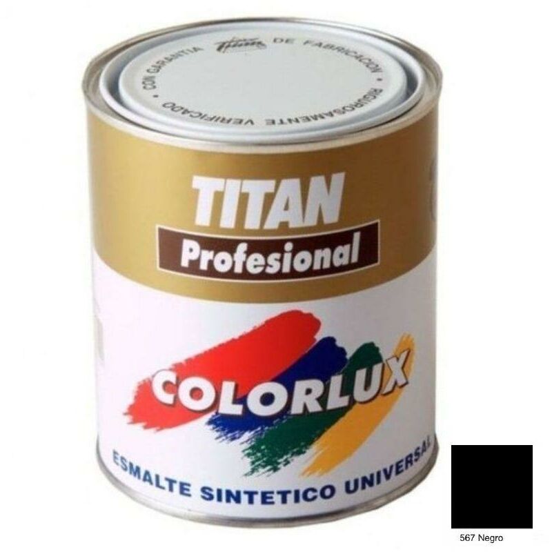 

Esmalte negro brillo titanlux 750ml. 567 - Mibricoplus