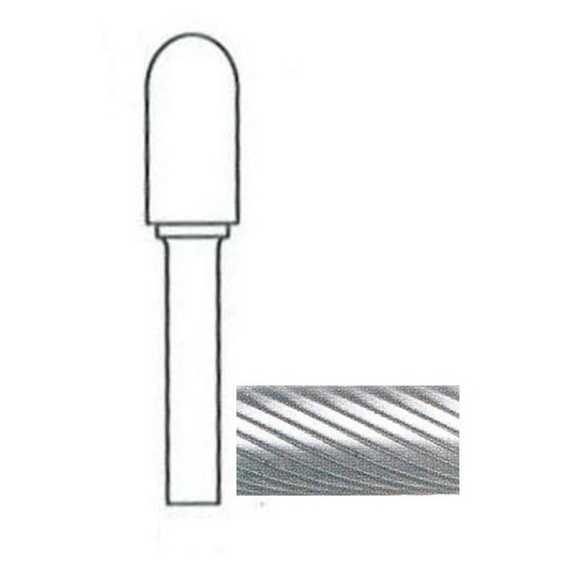 

MIBRICOPLUS Fresa cilindrica redondeada montaje directo mg-6 6mm