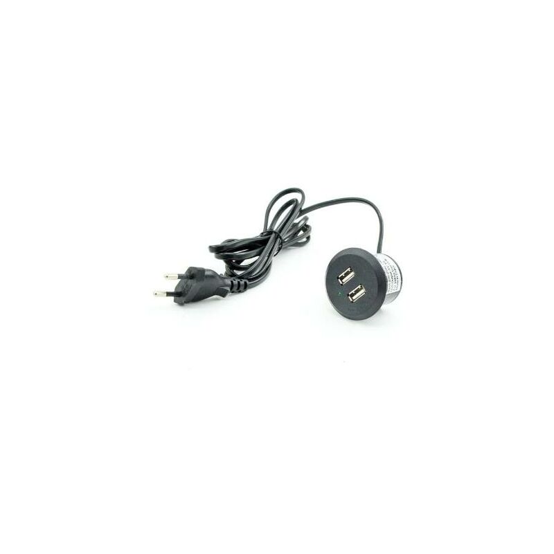 

MIBRICOPLUS Modulo conex. tap-usb 230v 2xusb d39 negro c/cable y enchufe. directo a 230v.