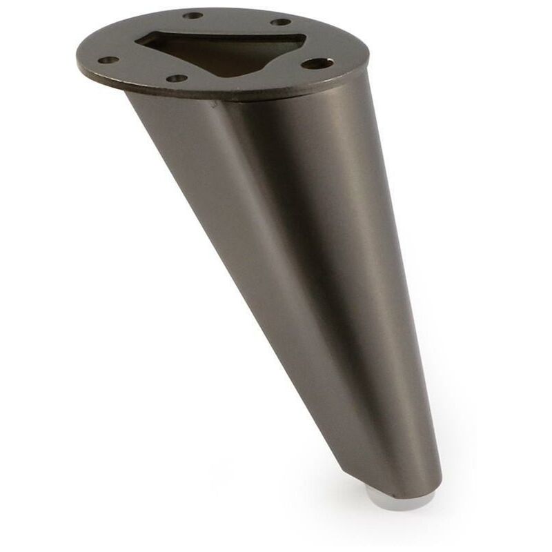 

Pata metálica cone h130 acabado níquel oscuro - Mibricoplus