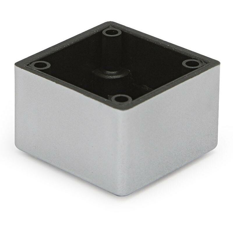 

Pata plástico cuadrada 45x45 h30 ral 9006 - Mibricoplus