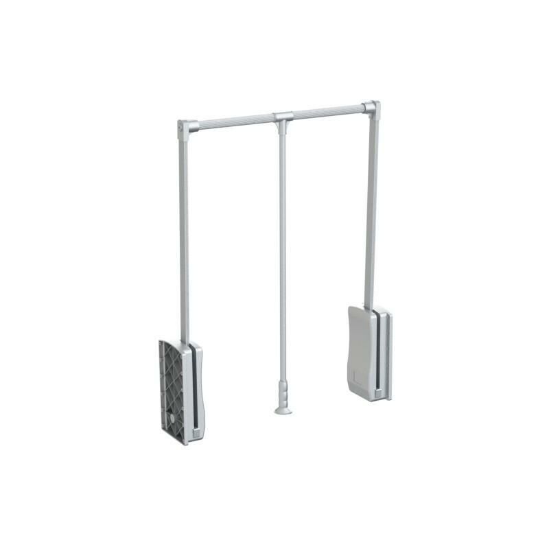 

MIBRICOPLUS Perchero abatible aluminio serie óptima acabado gris extensible 600 / 830