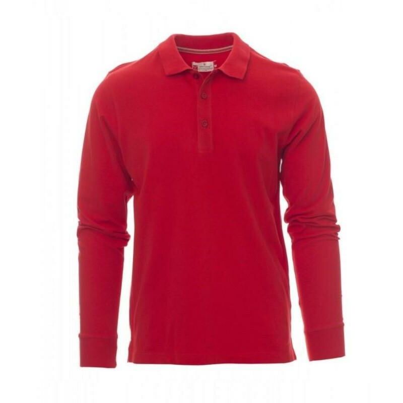 

Polo pique manga larga cuello canalé varios colores talla s-xxl talla m color ropa color rojo - Mibricoplus