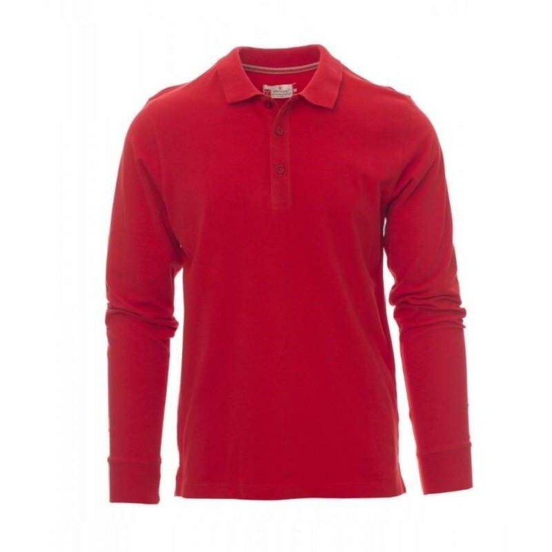 

Polo pique manga larga cuello canalé varios colores talla s-xxl talla xl color ropa color rojo - Mibricoplus