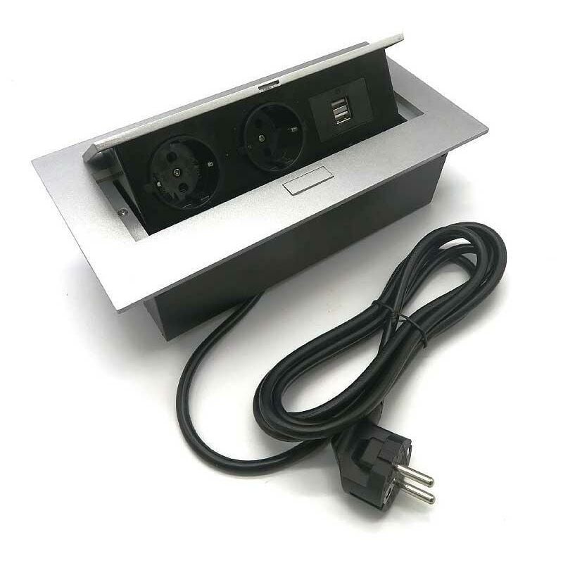 

Regleta enchufes basculante konex r9006 (2 tt schuko + 2 usb) para embutir. - Mibricoplus