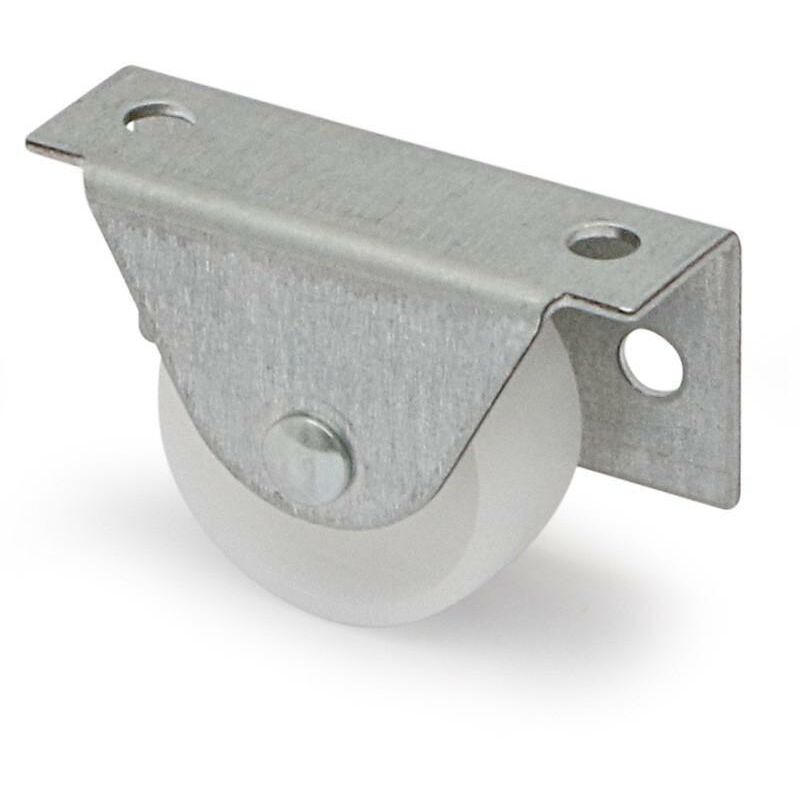 

Rueda fija lateral padi a/nylon ø38 h41 aro polipropileno. soporte galvanizado. - Mibricoplus