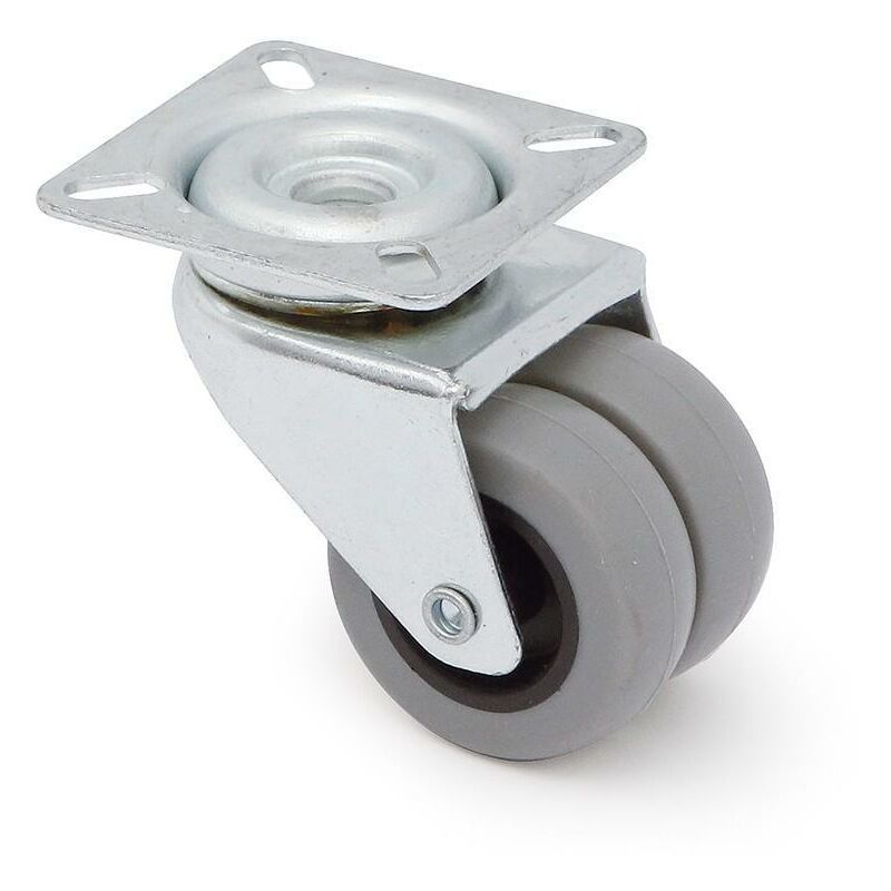 

Rueda giratoria celia aro doble goma ø50 plástico capacidad carga 60kgs. - Mibricoplus