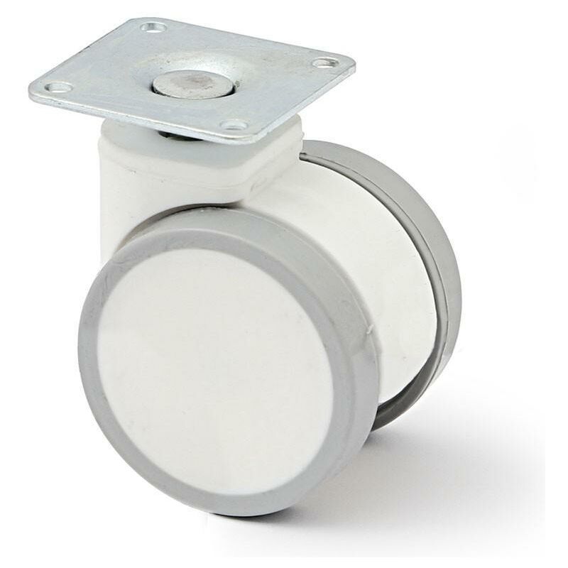 

Rueda giratoria duncan ø50 h64 blanco freno sin freno - Mibricoplus