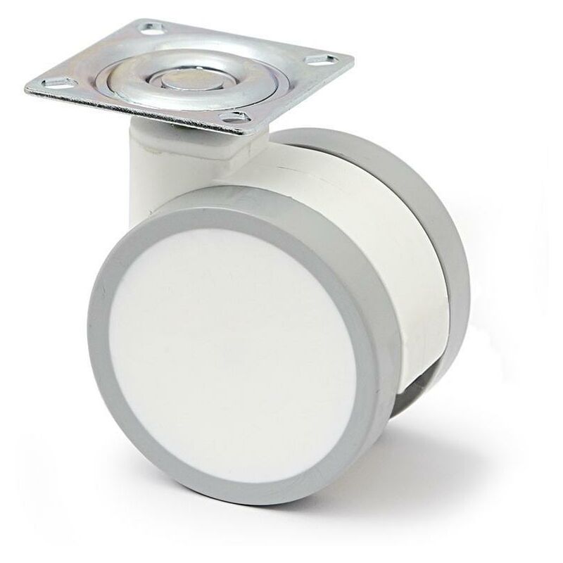 

Rueda giratoria duncan ø75 h96 blanco freno sin freno - Mibricoplus