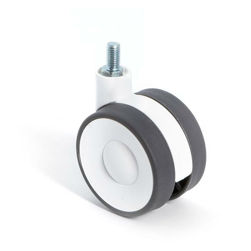 

MIBRICOPLUS Rueda giratoria kroos aro doble ø60 m8 acabado blanco freno sin freno