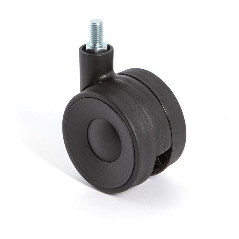 

MIBRICOPLUS Rueda giratoria kroos aro doble ø60 m8 acabado negro freno sin freno