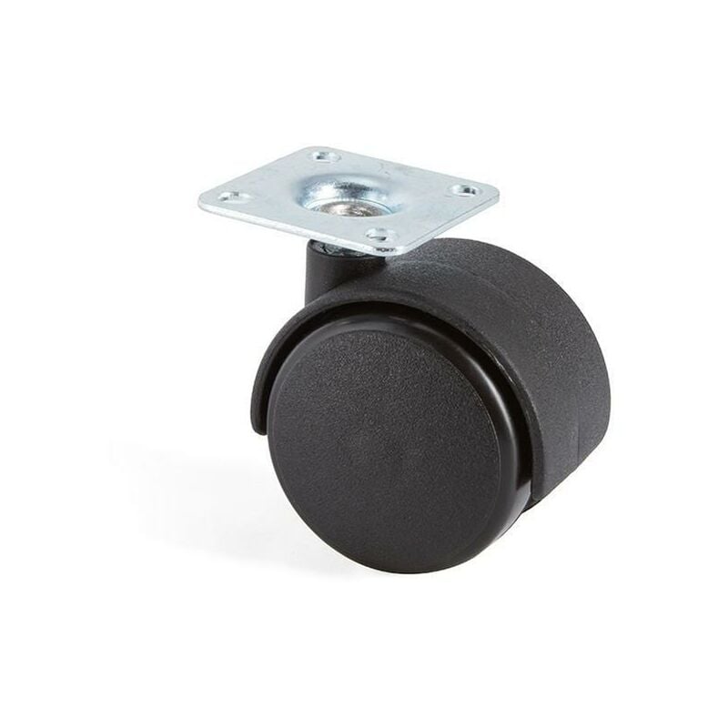 

Rueda giratoria modelo kelly ø45 aro doble plástico negro freno sin freno - Mibricoplus
