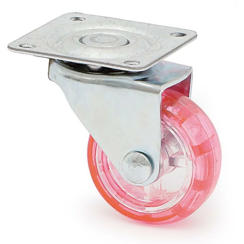 

Rueda giratoria teker a/poliam. ø38 rosa plástico h50 - Mibricoplus