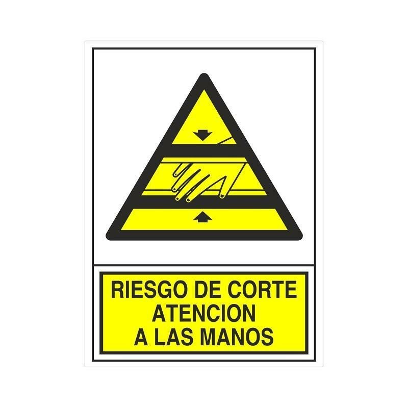 

MIBRICOPLUS Señal 396 plast.345x245r.corte manos riesgo de corte atencion las manos